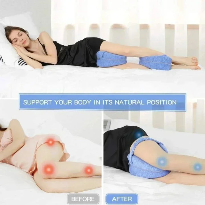 Almohada Ergonómica para Piernas | Alivio del Dolor de Espalda, Caderas y Ciática.