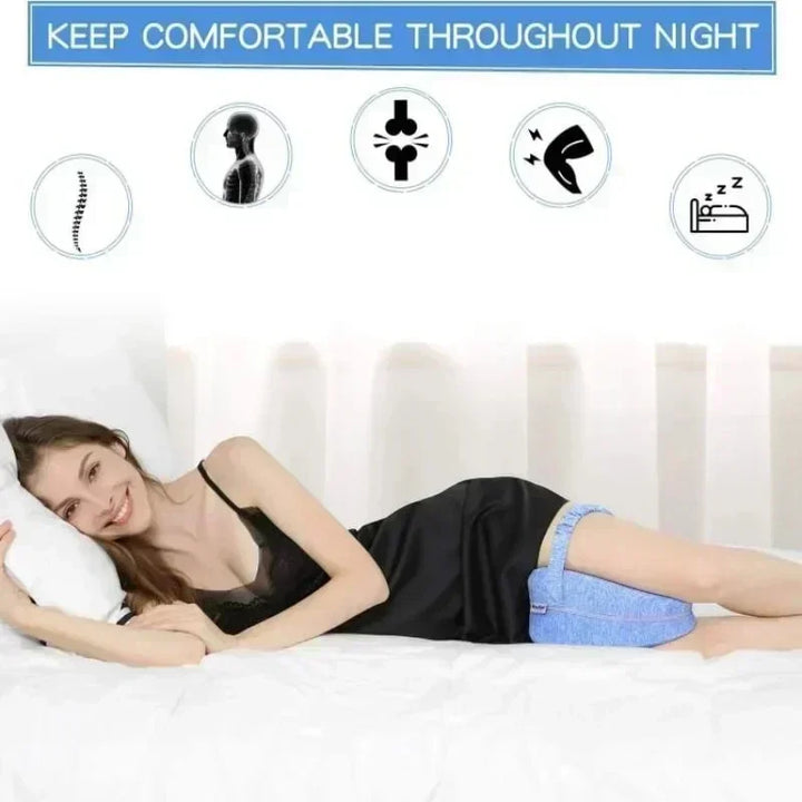 Almohada Ergonómica para Piernas | Alivio del Dolor de Espalda, Caderas y Ciática.