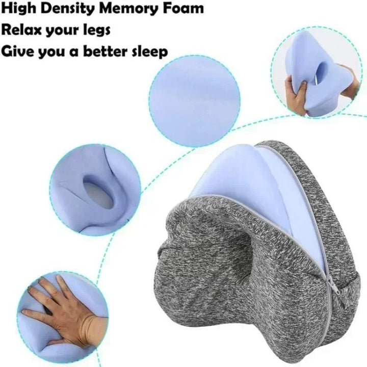 Almohada Ergonómica para Piernas | Alivio del Dolor de Espalda, Caderas y Ciática.